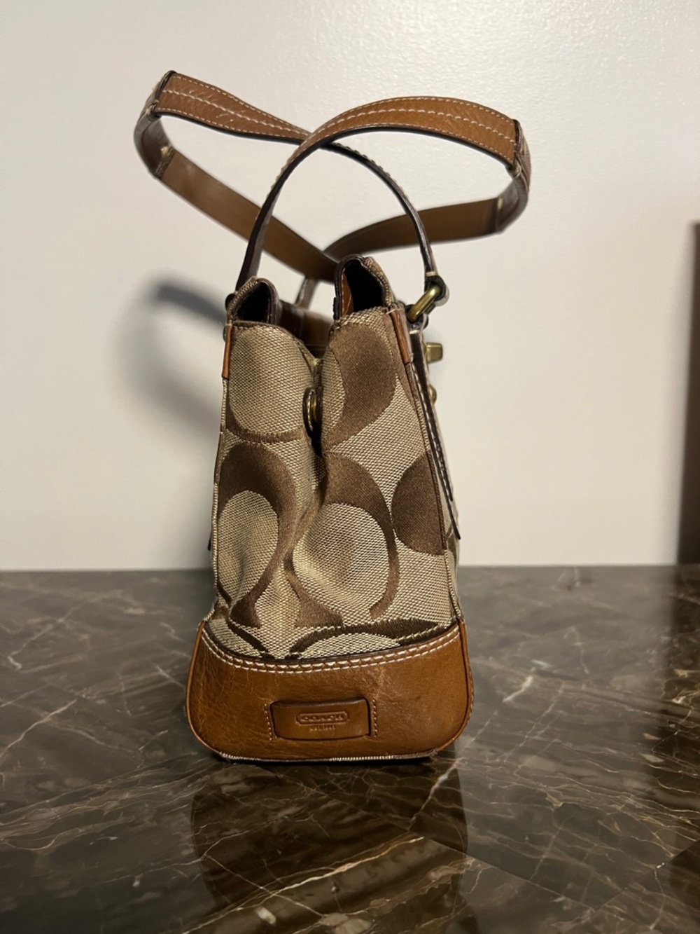Coach Hamptons Signature Stripe Carryall bag iconic C jacquard Y2K 2007 11071 - Picture 7 of 16